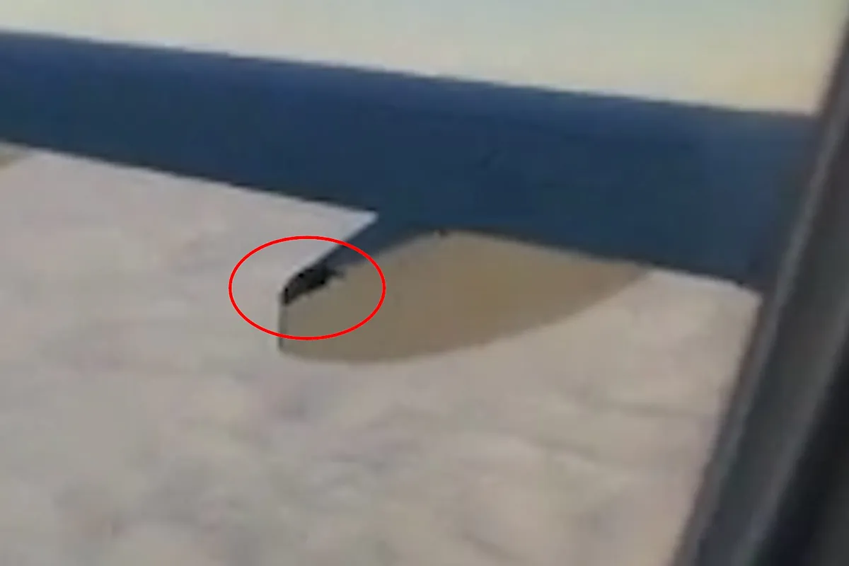 Un pasajero grabó los daños en una de las alas del avión siniestrado en Kazajistán