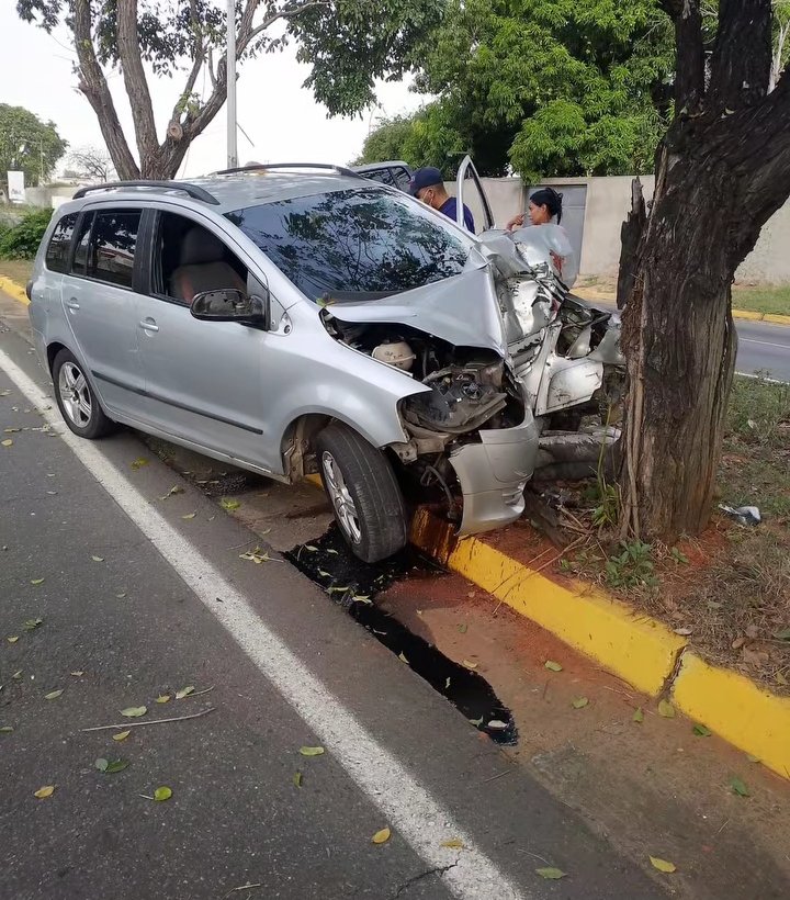 Se estrelló contra un árbol en la avenida Atlántico este 25 de diciembre