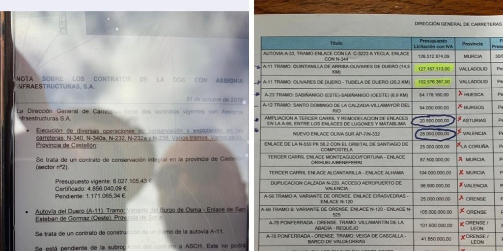 Aldama entrega al juez una foto en la que se ve el reflejo de Koldo y notas de contratos públicos