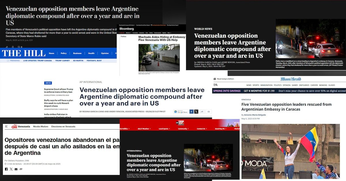 Así reseñó la prensa estadounidense la misión de rescate de los cinco refugiados en la embajada argentina en Caracas