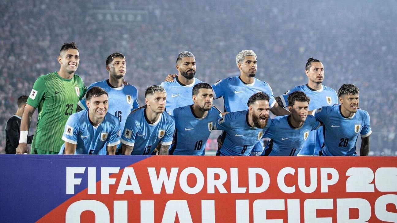 El probable equipo de Uruguay para enfrentar a Venezuela
